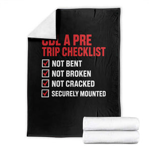 CDL A Pre Trip Checklist Trucker Throw Blanket Driver Safety Inspection Graphic