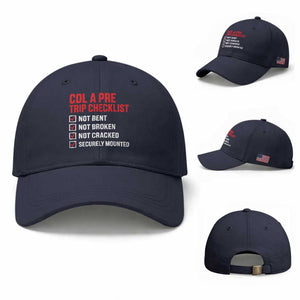 CDL A Pre Trip Checklist Trucker Baseball Cap Driver Safety Inspection Graphic