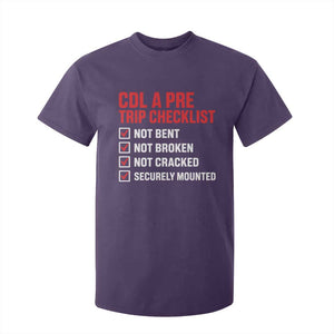 CDL A Pre Trip Checklist Trucker T Shirt For Kid Driver Safety Inspection Graphic