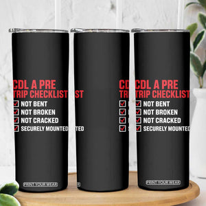 CDL A Pre Trip Checklist Trucker Skinny Tumbler Driver Safety Inspection Graphic