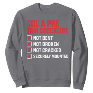 CDL A Pre Trip Checklist Trucker Sweatshirt Driver Safety Inspection Graphic