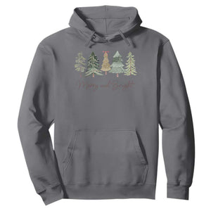Merry and Bright Trees Hoodie Womans Holiday Coquette Tree Bow TS10 Charcoal Print Your Wear