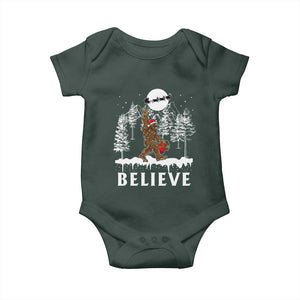 Bigfoot Christmas Tree Lights Baby Onesie Believe Rock On Sasquatch Santa Hat TS10 Print Your Wear