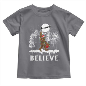 Bigfoot Christmas Tree Lights Baby Shirt Believe Rock On Sasquatch Santa Hat TS10 Charcoal Print Your Wear