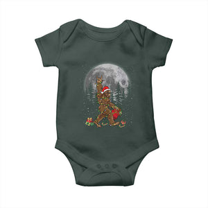 Bigfoot Christmas Tree Lights Baby Onesie Believe Bigfoot Santa Hat Sasquatch Loves Rock On TS10 Print Your Wear