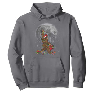 Bigfoot Christmas Tree Lights Hoodie Believe Bigfoot Santa Hat Sasquatch Loves Rock On TS10 Charcoal Print Your Wear