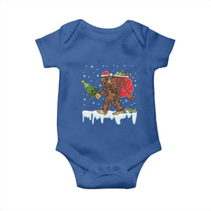 Bigfoot Christmas Tree Lights Baby Onesie Believe Xmas Sasquatch Lovers Funny TS10 Royal Blue Print Your Wear