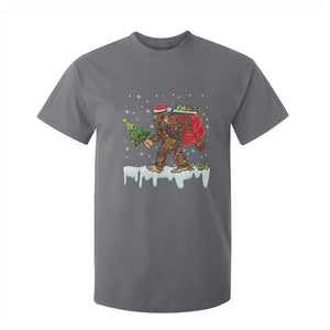 Bigfoot Christmas Tree Lights T Shirt For Kid Believe Xmas Sasquatch Lovers Funny TS10 Charcoal Print Your Wear