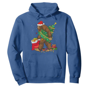 Bigfoot Christmas Hoodie Believe Sasquatch Lovers Xmas Tree Lights TS10 Royal Blue Print Your Wear