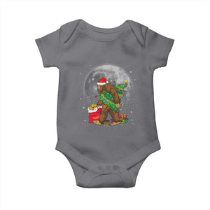 Bigfoot Christmas Tree Lights Baby Onesie Believe Xmas Sasquatch Lovers Ugly Gift TS10 Charcoal Print Your Wear