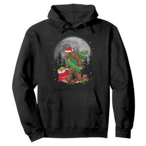 Bigfoot Christmas Tree Lights Hoodie Believe Xmas Sasquatch Lovers Ugly Gift TS10 Black Print Your Wear