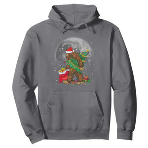 Bigfoot Christmas Tree Lights Hoodie Believe Xmas Sasquatch Lovers Ugly Gift TS10 Charcoal Print Your Wear