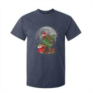 Bigfoot Christmas Tree Lights T Shirt For Kid Believe Xmas Sasquatch Lovers Ugly Gift TS10 Navy Print Your Wear