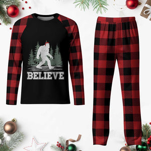 Bigfoot Plaid Pajama Set Funny Sasquatch Believe Lovers Gifts Xmas TS10 Buffalo Plaid Print Your Wear