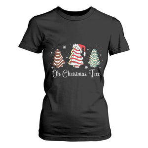 Funny Oh Christmas Tree Cakes T Shirt For Women TS10 Black Print Your Wear