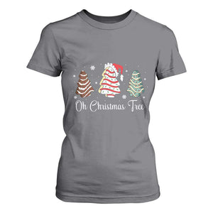 Funny Oh Christmas Tree Cakes T Shirt For Women TS10 Charcoal Print Your Wear