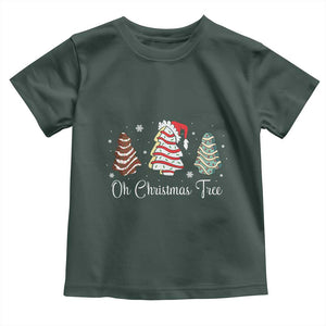 Funny Oh Christmas Tree Cakes Toddler T Shirt TS10 Dark Forest Green Print Your Wear