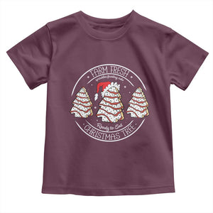 Farm Fresh Christmas Tree Toddler T Shirt Tree Cake Holiday Baking Crew TS10 Maroon Print Your Wear