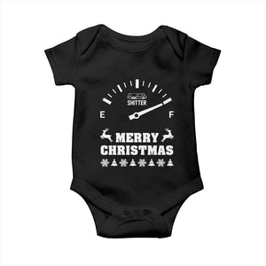 Merry Christmas Shitter's Full Baby Onesie Funny Ugly Christmas Sweater TS10 Black Print Your Wear