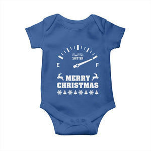 Merry Christmas Shitter's Full Baby Onesie Funny Ugly Christmas Sweater TS10 Royal Blue Print Your Wear