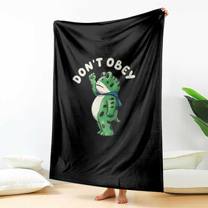 Portland Frog Throw Blanket Don't Obey Inflatable Costume Protest TS10 Print Your Wear