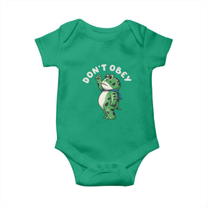 Portland Frog Baby Onesie Don't Obey Inflatable Costume Protest TS10 Irish Green Print Your Wear