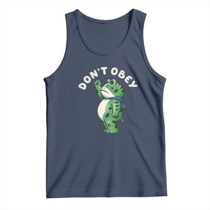 Portland Frog Tank Top Don't Obey Inflatable Costume Protest TS10 Navy Print Your Wear