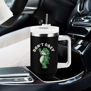 Portland Frog Tumbler With Handle Don't Obey Inflatable Costume Protest TS10 Print Your Wear