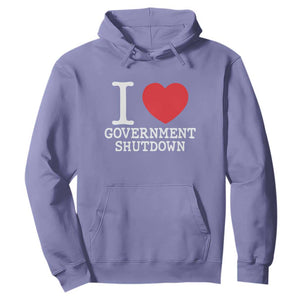 I Love Government Shutdown Hoodie Libertarian Anarchist TS10 Violet Print Your Wear