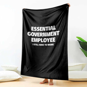 Essential Government Employee Throw Blanket Government Shutdown TS10 Print Your Wear