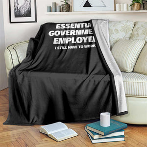 Essential Government Employee Throw Blanket Government Shutdown TS10 Print Your Wear