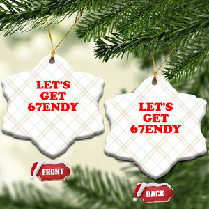 Let's Get Sendy 67 Ceramic Ornament Funny 6 7 Six Seven 6 7endy Meme TS10 Print Your Wear