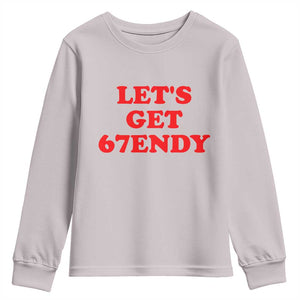 Let's Get Sendy 67 Youth Sweatshirt Funny 6 7 Six Seven 6 7endy Meme TS10 Ice Gray Print Your Wear