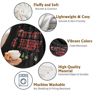 Six Seven Christmas Throw Blanket Let's get Sendy 7endy Funny 67 6 7 Meme Gen Alpha Slang TS10 Print Your Wear