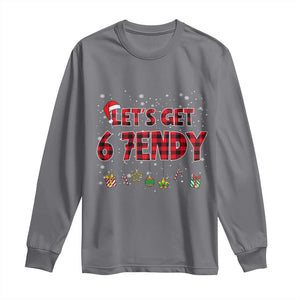 Six Seven Christmas Long Sleeve Shirt Let's get Sendy 7endy Funny 67 6 7 Meme Gen Alpha Slang TS10 Charcoal Print Your Wear