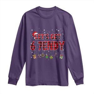 Six Seven Christmas Long Sleeve Shirt Let's get Sendy 7endy Funny 67 6 7 Meme Gen Alpha Slang TS10 Purple Print Your Wear
