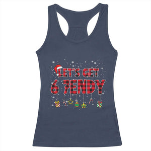 Six Seven Christmas Racerback Tank Top Let's get Sendy 7endy Funny 67 6 7 Meme Gen Alpha Slang TS10 Navy Print Your Wear