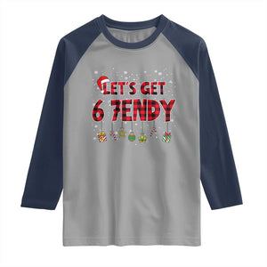 Six Seven Christmas Raglan Shirt Let's get Sendy 7endy Funny 67 6 7 Meme Gen Alpha Slang TS10 Sport Gray Navy Print Your Wear