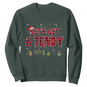 Six Seven Christmas Sweatshirt Let's get Sendy 7endy Funny 67 6 7 Meme Gen Alpha Slang TS10 Dark Forest Green Print Your Wear