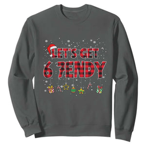Six Seven Christmas Sweatshirt Let's get Sendy 7endy Funny 67 6 7 Meme Gen Alpha Slang TS10 Dark Heather Print Your Wear