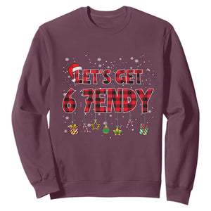 Six Seven Christmas Sweatshirt Let's get Sendy 7endy Funny 67 6 7 Meme Gen Alpha Slang TS10 Maroon Print Your Wear