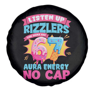 Listen Up Rizzlers This Sigma Has 67 Aura Energy Six Seven Spare Tire Cover Baseball Drip Number 67 TS10 Print Your Wear