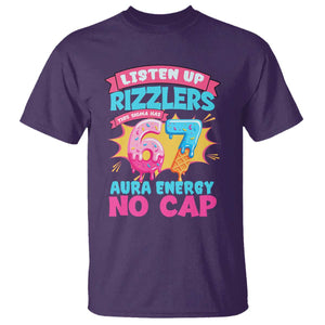 Listen Up Rizzlers This Sigma Has 67 Aura Energy Six Seven T Shirt Baseball Drip Number 67 TS10 Purple Print Your Wear