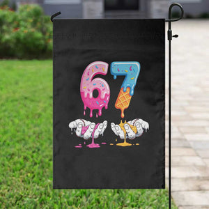 Funny 67 Six Seven Ice Cream Drip Garden Flag Cool Meme 6 7 Funny Number Couple Matching Costume TS10 Print Your Wear