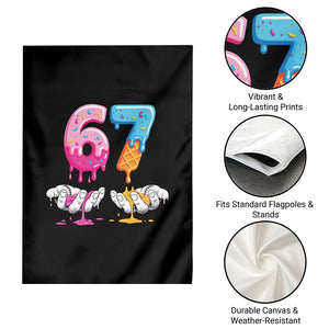 Funny 67 Six Seven Ice Cream Drip Garden Flag Cool Meme 6 7 Funny Number Couple Matching Costume TS10 Print Your Wear