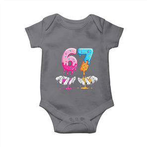 Funny 67 Six Seven Ice Cream Drip Baby Onesie Cool Meme 6 7 Funny Number Couple Matching Costume TS10 Charcoal Print Your Wear