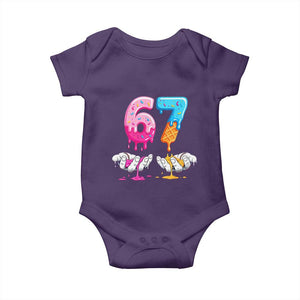 Funny 67 Six Seven Ice Cream Drip Baby Onesie Cool Meme 6 7 Funny Number Couple Matching Costume TS10 Purple Print Your Wear