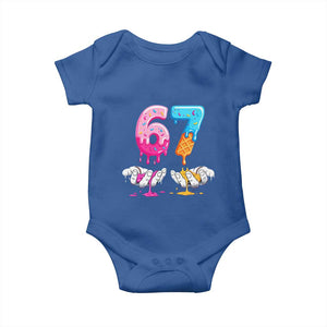 Funny 67 Six Seven Ice Cream Drip Baby Onesie Cool Meme 6 7 Funny Number Couple Matching Costume TS10 Royal Blue Print Your Wear