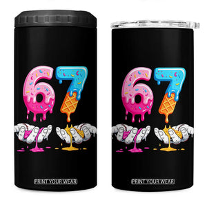 Funny 67 Six Seven Ice Cream Drip 4 in 1 Can Cooler Tumbler Cool Meme 6 7 Funny Number Couple Matching Costume TS10 One Size: 16 oz Black Print Your Wear