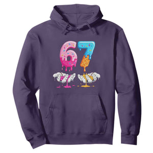 Funny 67 Six Seven Ice Cream Drip Hoodie Cool Meme 6 7 Funny Number Couple Matching Costume TS10 Purple Print Your Wear